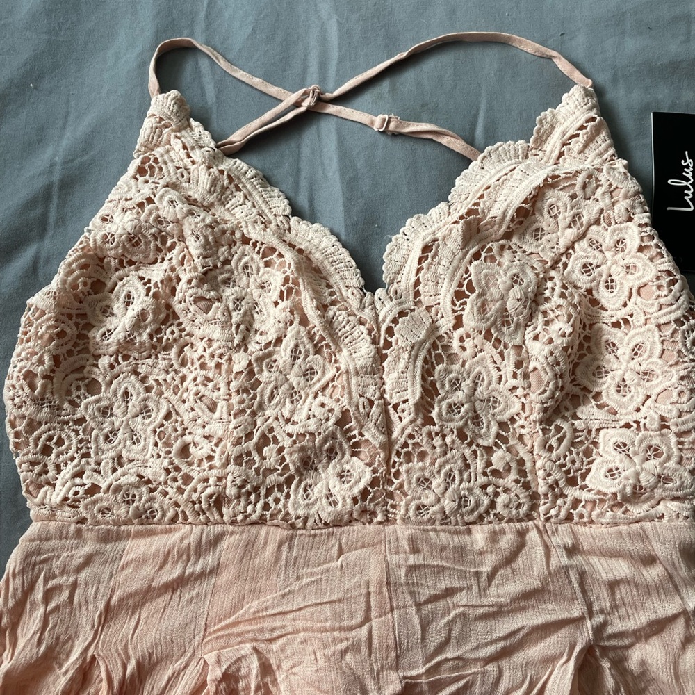 Lulu's Pink Chemise Satin Elegance nwt - Picture 2 of 5